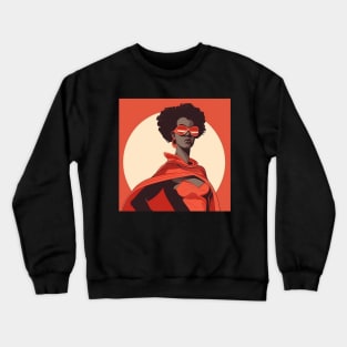 African Queen, Afro Superhero, Female Warrior, Black History Crewneck Sweatshirt